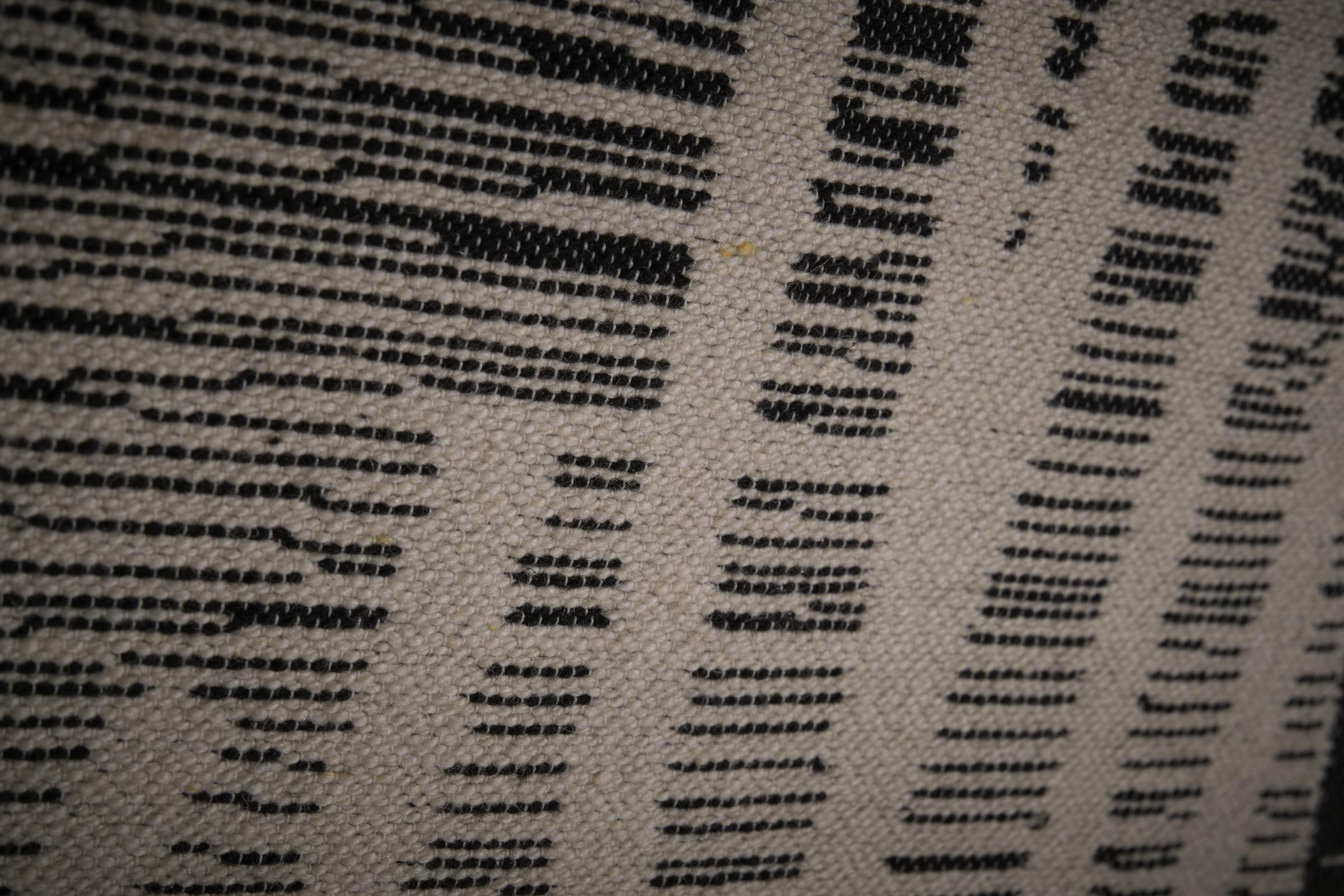 Wandteppich von Michel Seuphor aus schwarzer und weißer Wolle 5