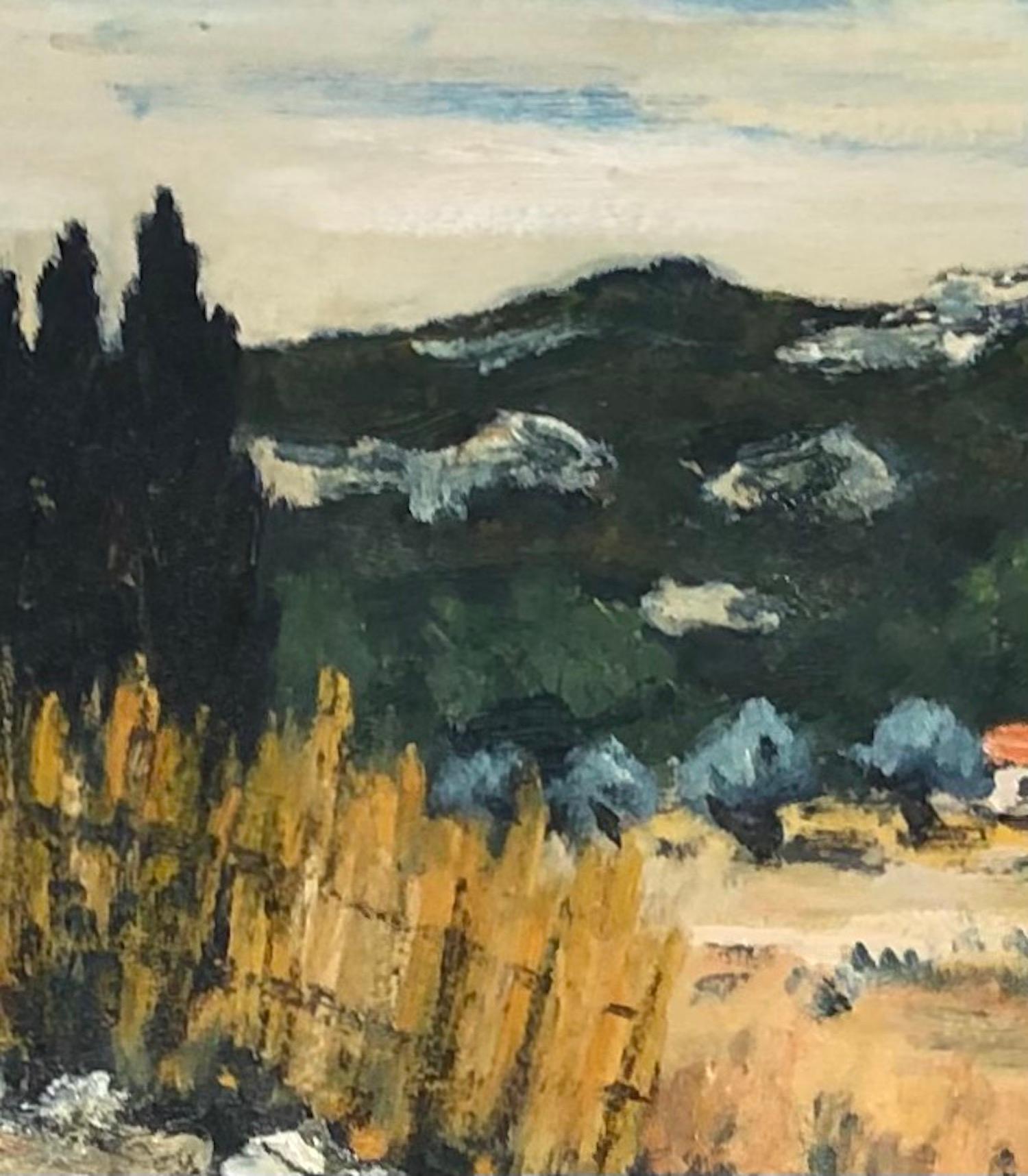Paesaggio di campagna - Landscape Painting Beige di Michel Terrapon