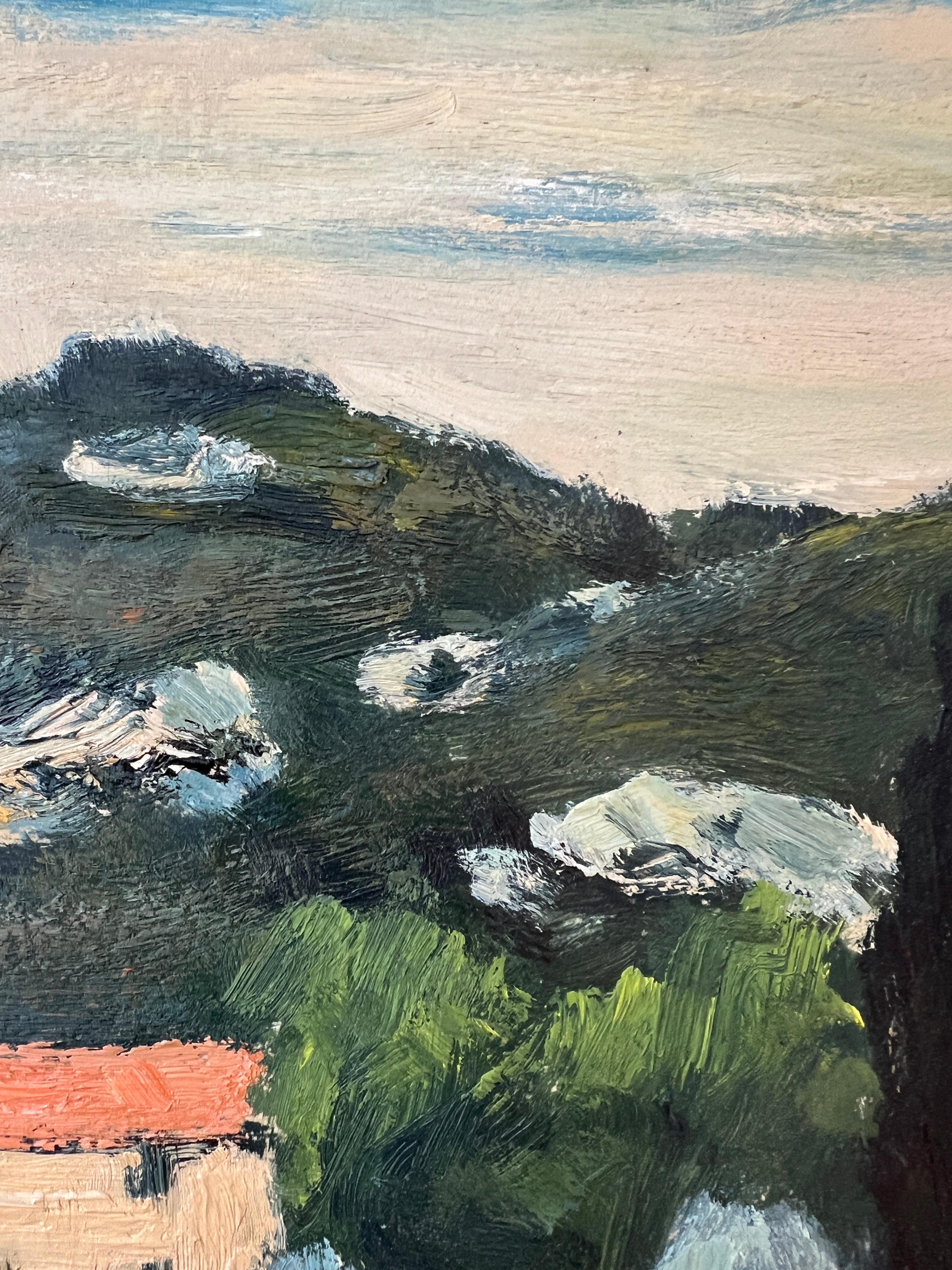 Arbeiten auf Karton
Geformter Rahmen aus Gips und vergoldetem Holz
50 x 63 x 6 cm
