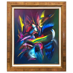 Michel Versi Untitled Contemporary Oil on Canvas Large Painting