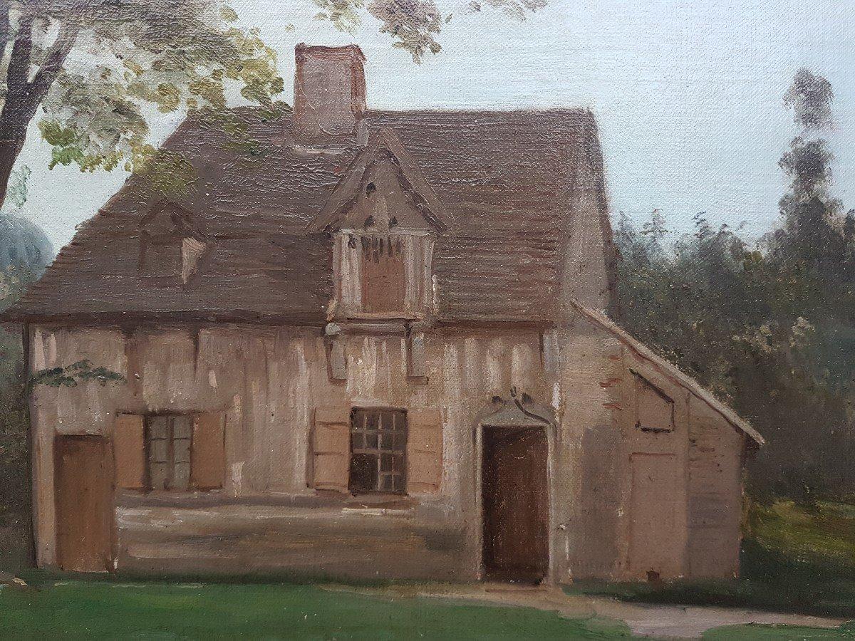 WILLENICH Painting 19th Offical Navy painter Le Havre Normandy Landscape house  2