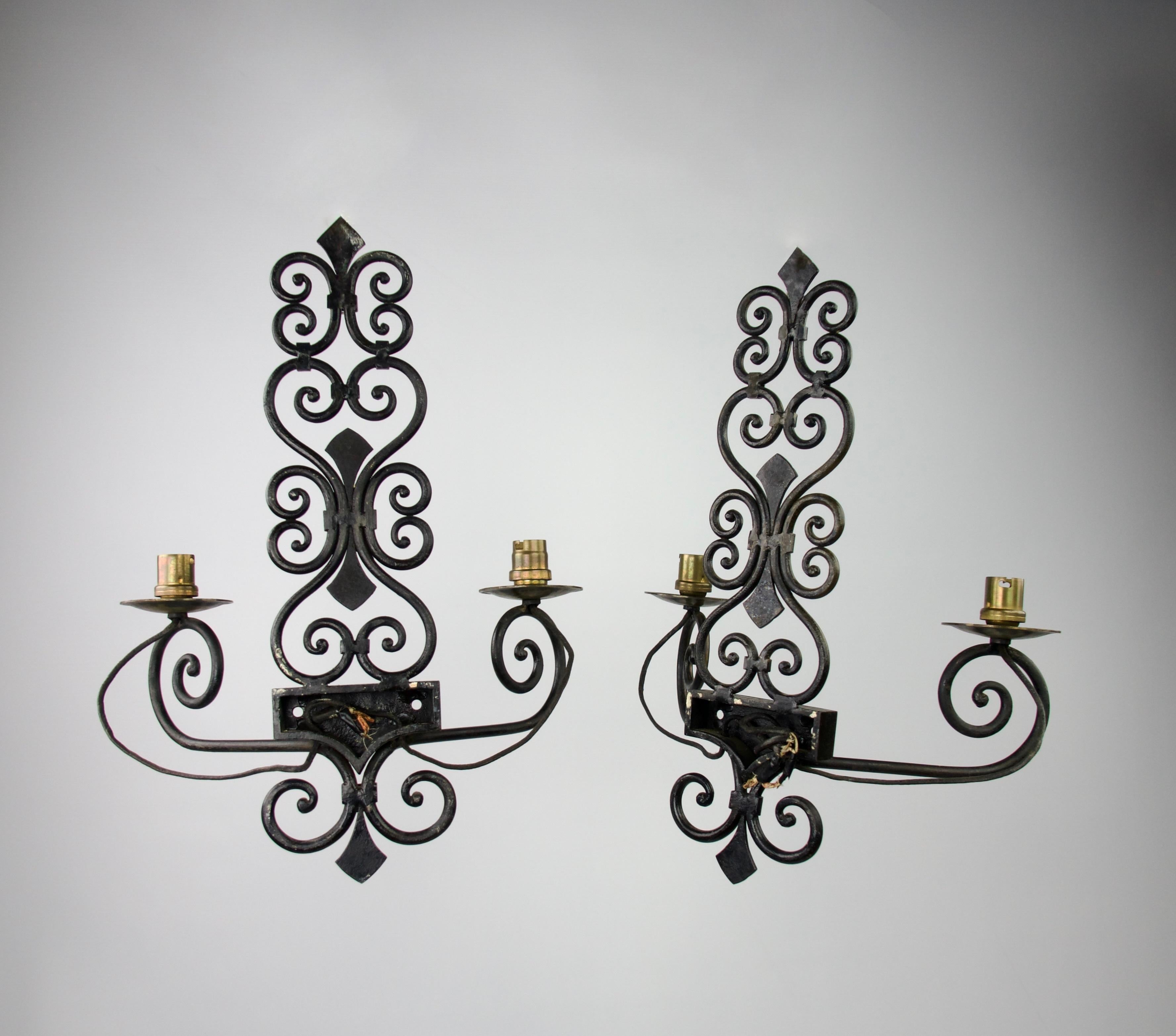 Michel Zadounaisky, Sconces '2', France, 1940 For Sale 1