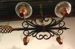 Michel Zadounaïsky, Very Large Art Deco Lustre, circa 1930