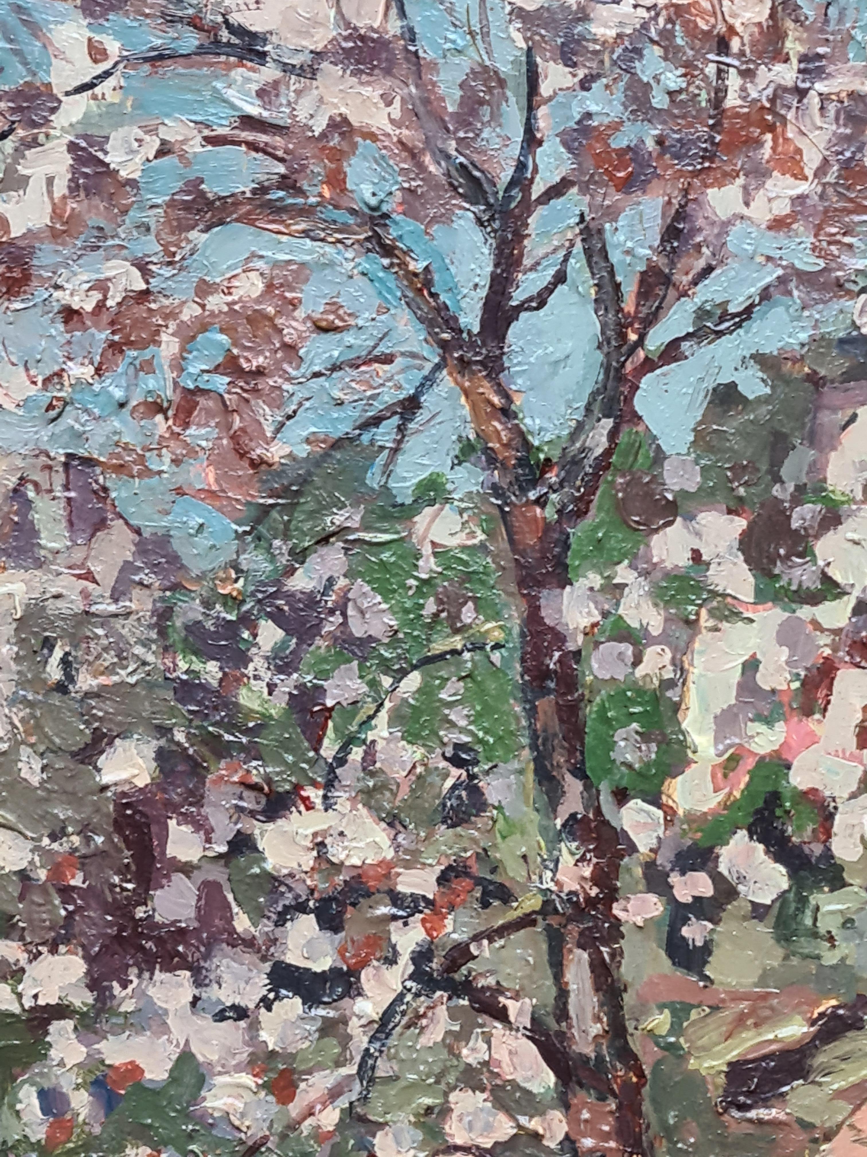French Impressionist Landscape, Spring, The Cherry Blossom, Les Baux de Provence 4
