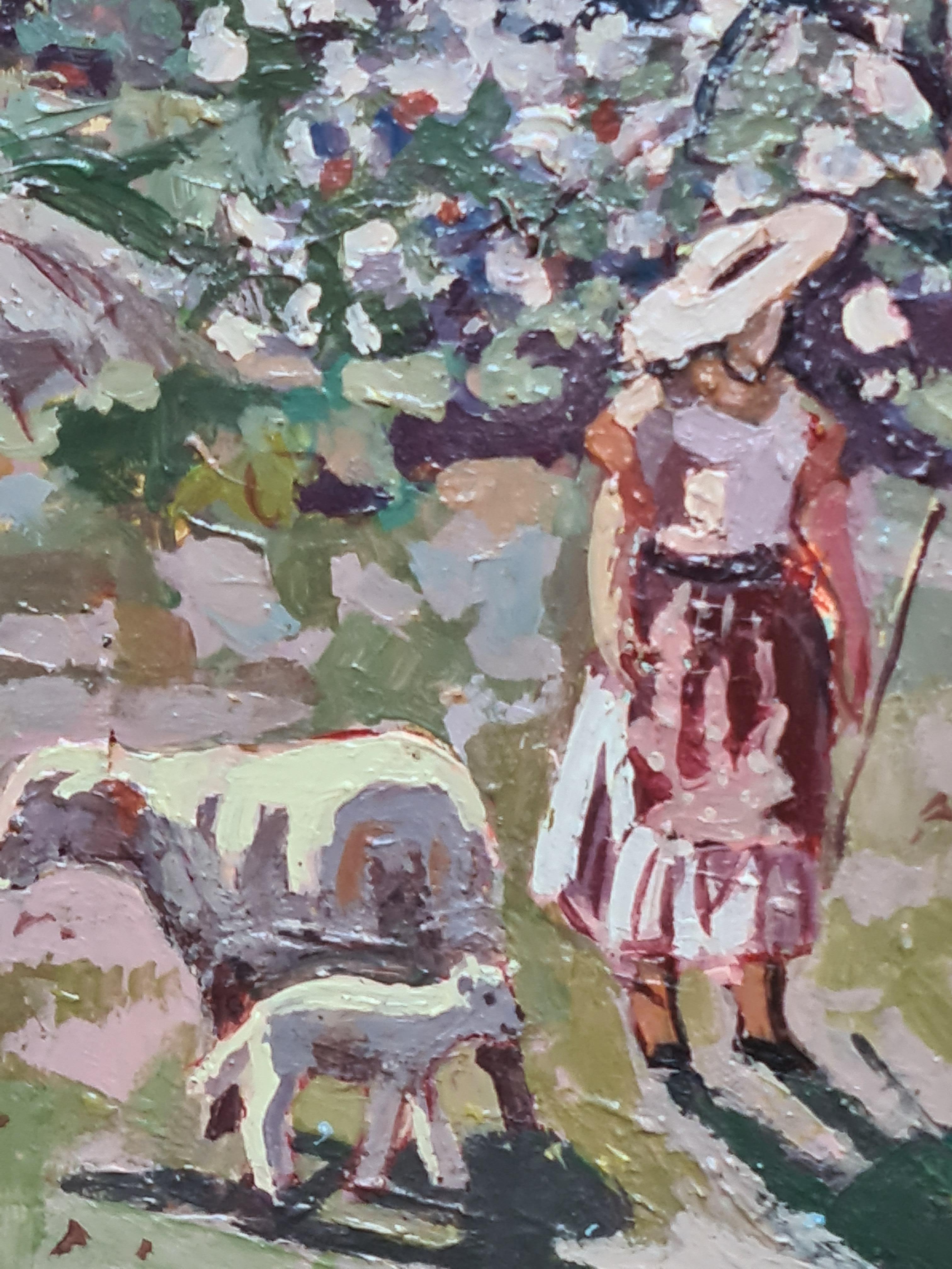 French Impressionist Landscape, Spring, The Cherry Blossom, Les Baux de Provence 5