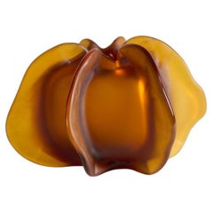 Michela Cattai, Contemporary Handblown Amber Murano Glass Sculpture, Italy, 2023