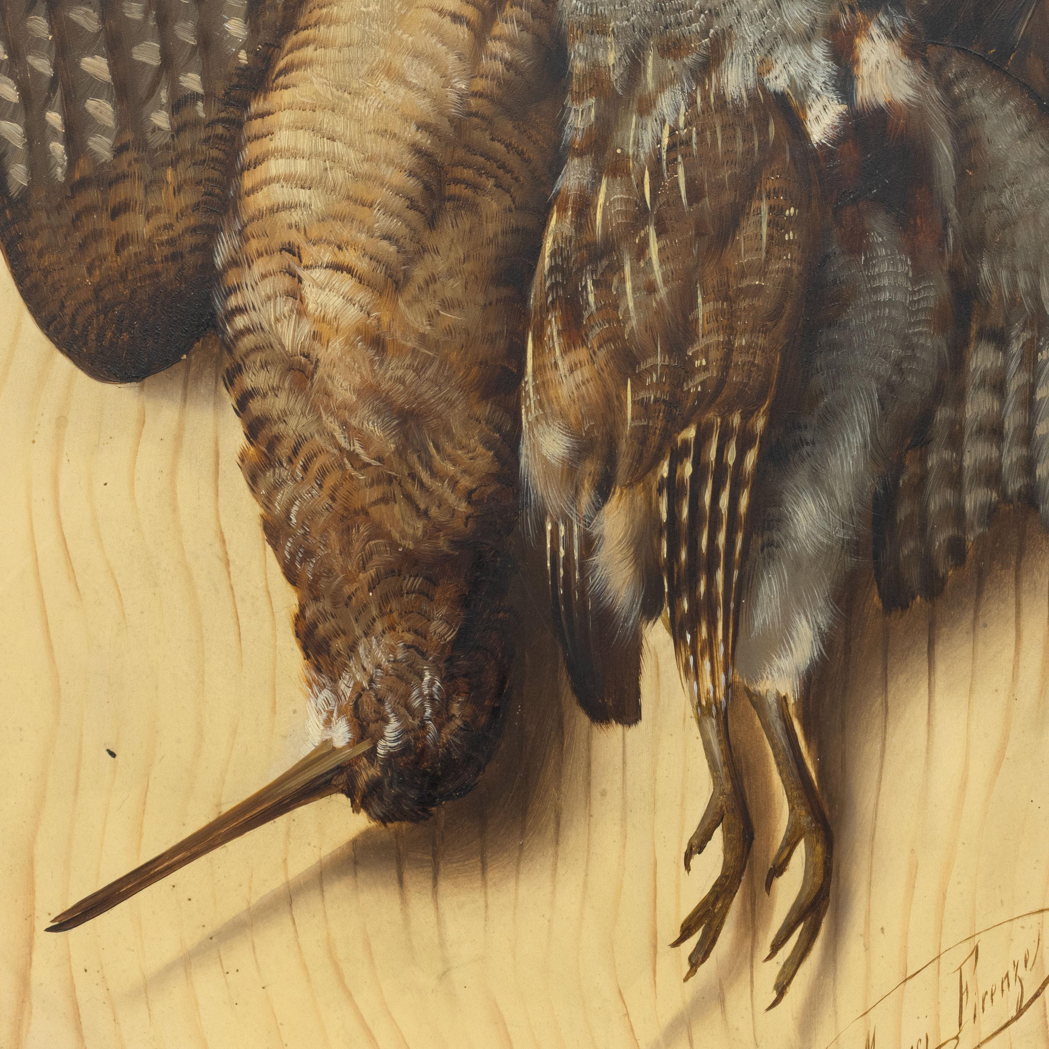Wood Michelangela Meucci Hanging Game Paintings For Sale