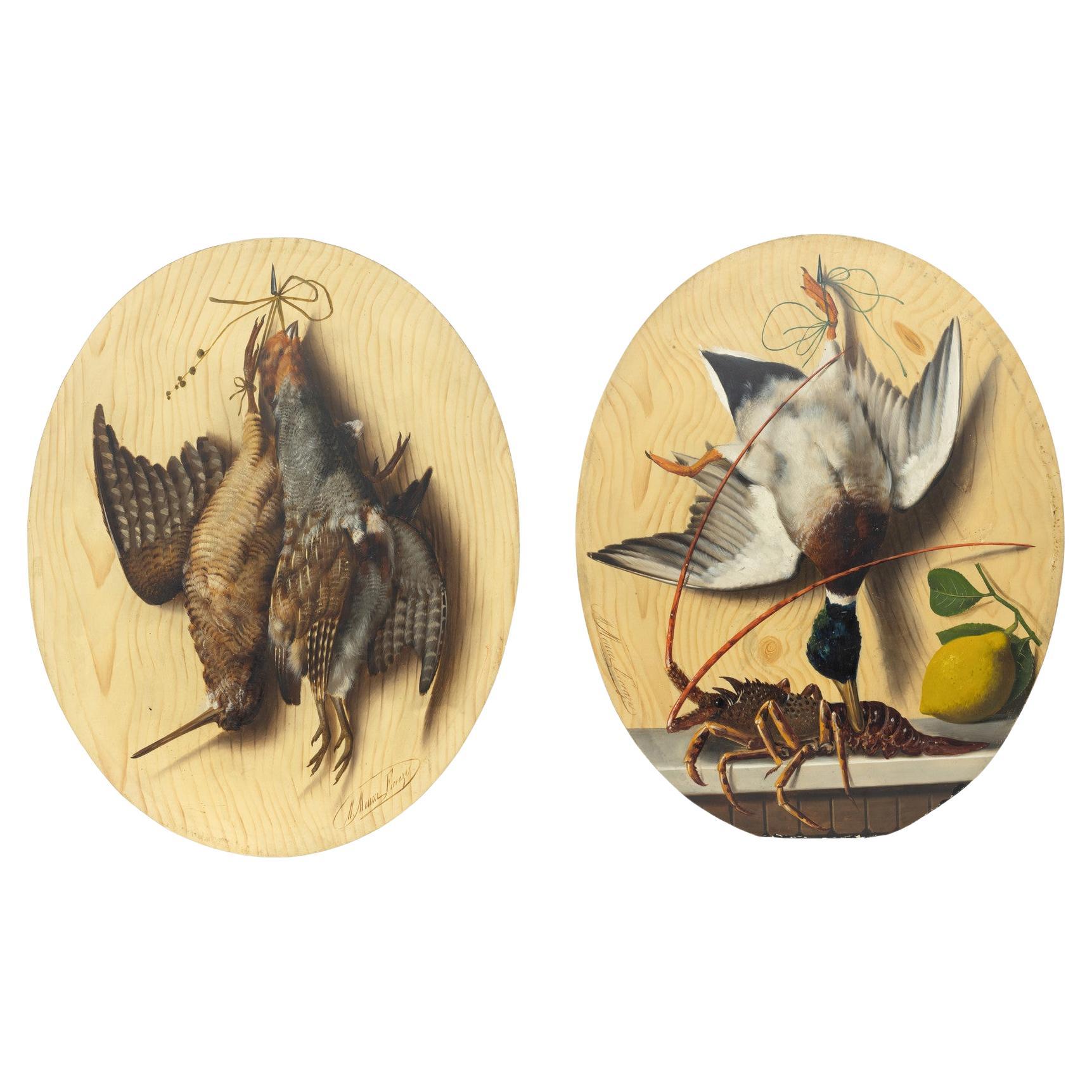 Michelangela Meucci Hanging Game Paintings For Sale
