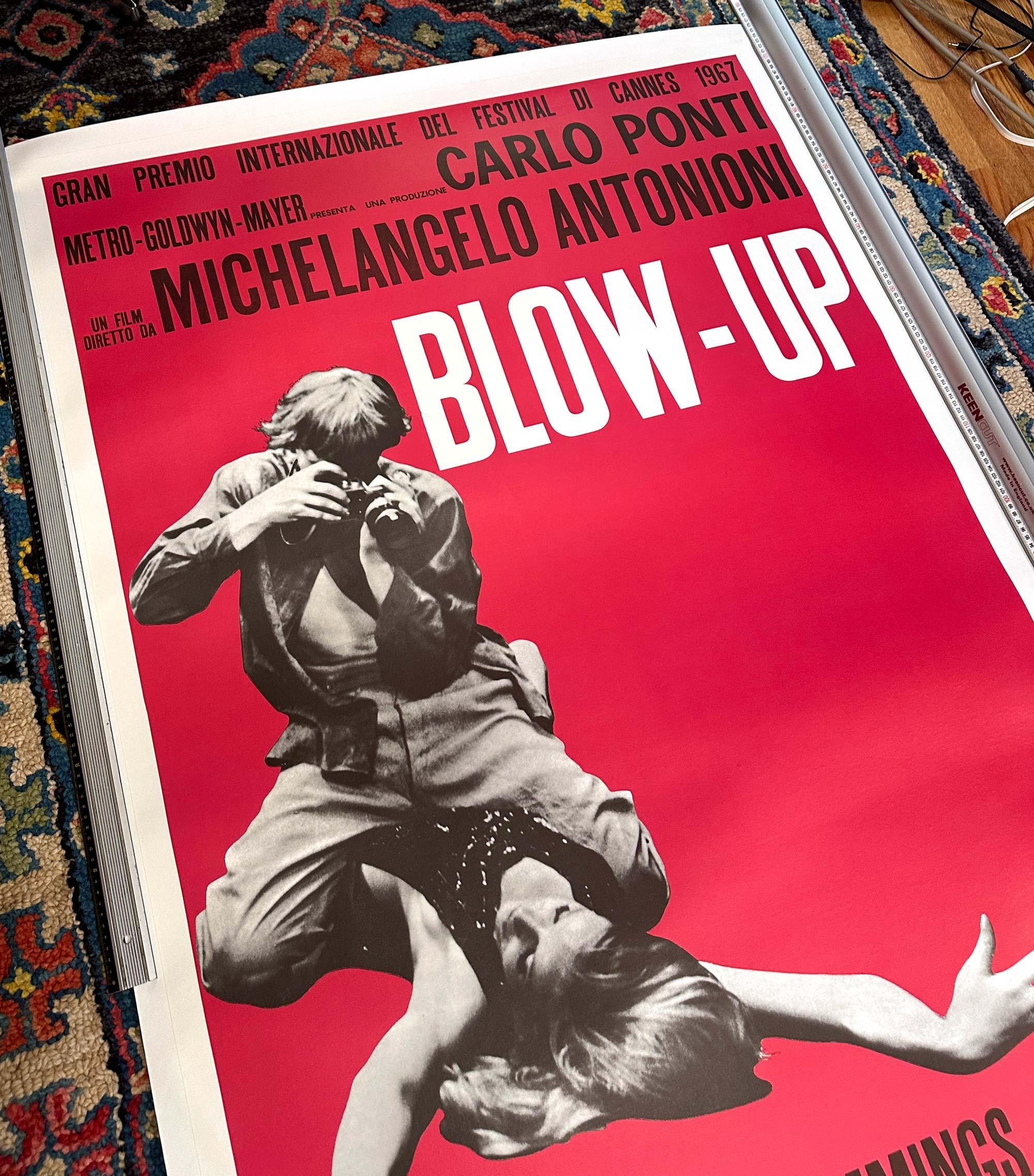 Blowup by Antonioni original 1970 Poster on linen By Michelangelo Antonioni For Sale 4