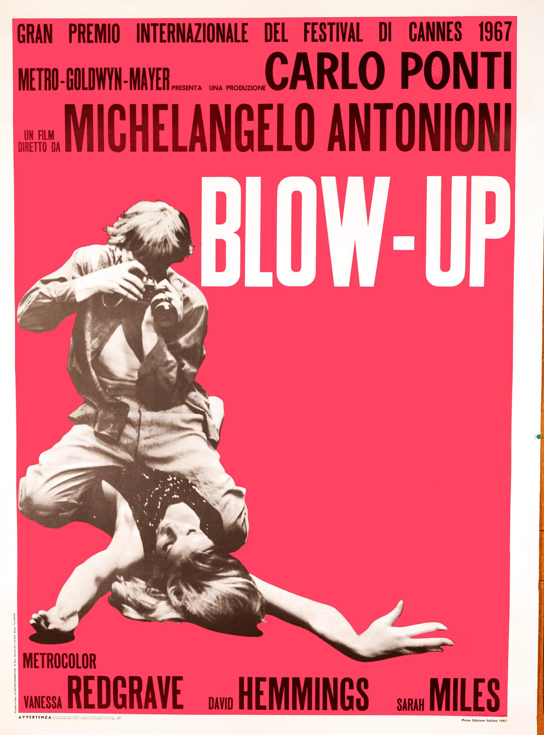 Blowup by Antonioni original 1970 Poster on linen 

By Michelangelo Antonioni

Michelangelo Antonioni (1912–2007) was an Italian film director and screenwriter renowned for his contemplative, visually striking explorations of modern alienation.