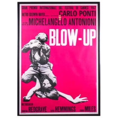 Vintage Michelangelo Antonioni Blow Up, 1966, Film Large Print, Signed, Italian Cinema