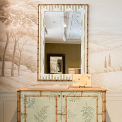 Michelangelo Bamboo with Wavy Stripes Wall Mirror