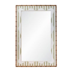 Specchio da parete Michelangelo Bamboo con strisce ondulate