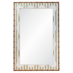 Michelangelo Bamboo with Wavy Stripes Wall Mirror