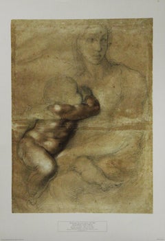 Vintage Madonna and Child-Poster. New York Graphic Society. Printed in Italy.