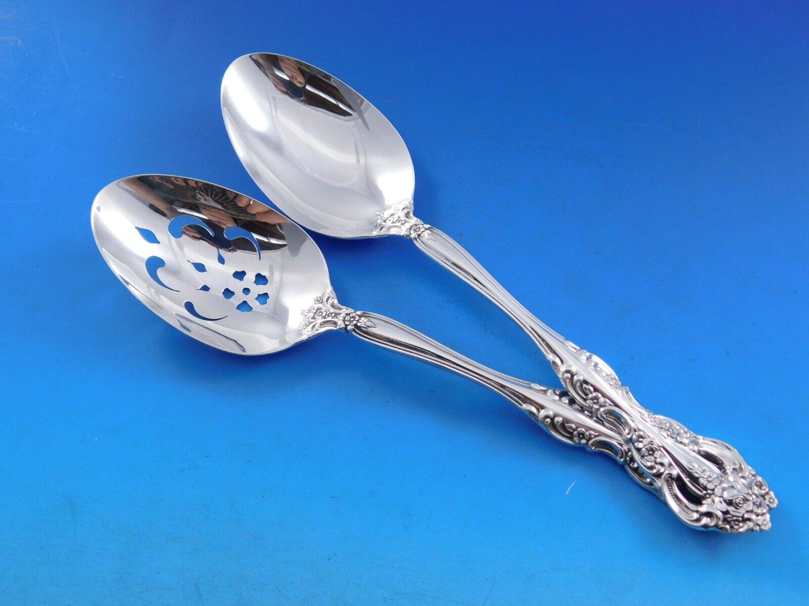 Stainless Steel Michelangelo by Oneida Sterling Silver Flatware Set for 12 Service 56 pieces