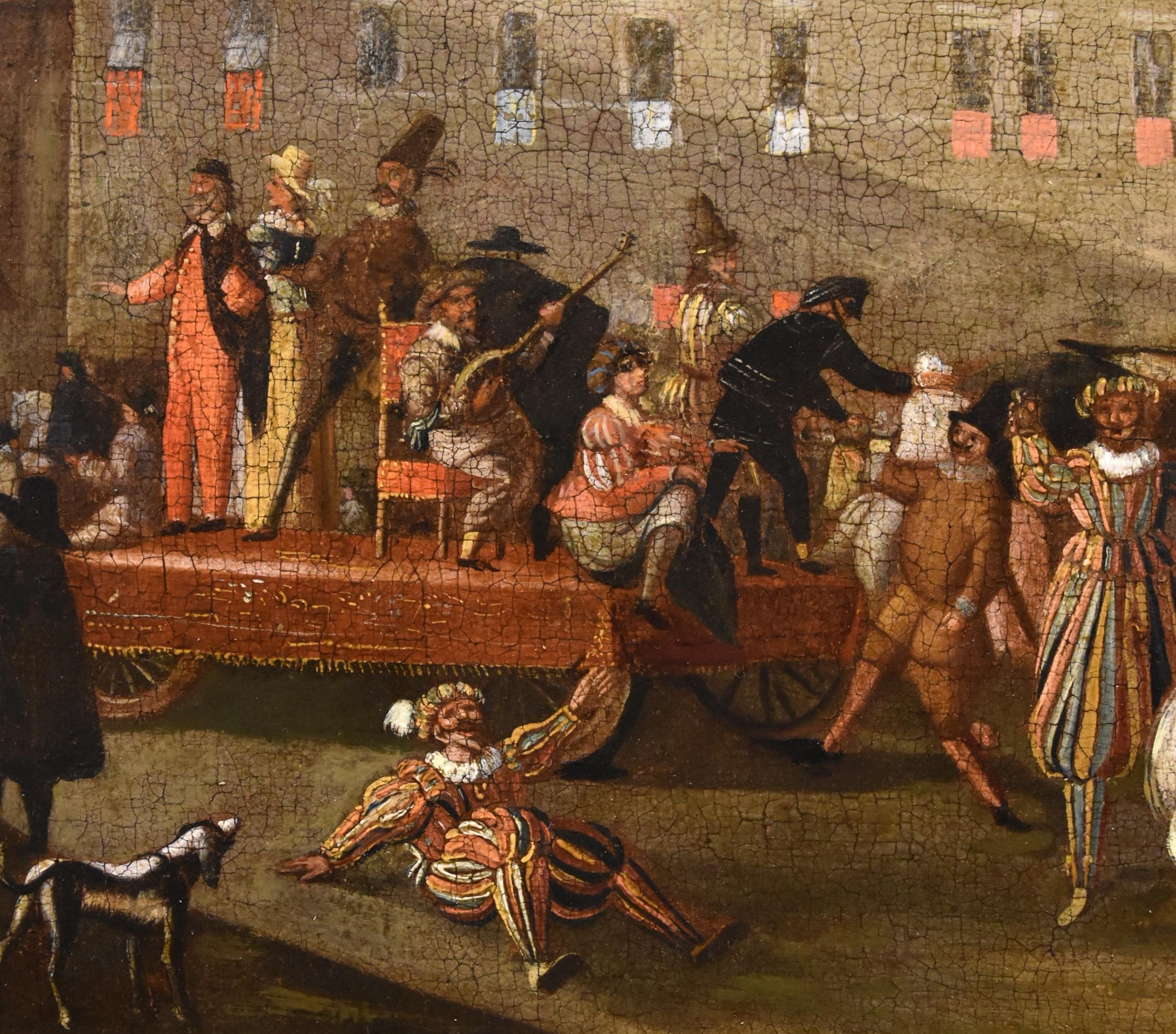 Carnaval Roma Colonna plaza Cerquozzi Siglo XVII Pintura Óleo sobre lienzo Italia en venta 10