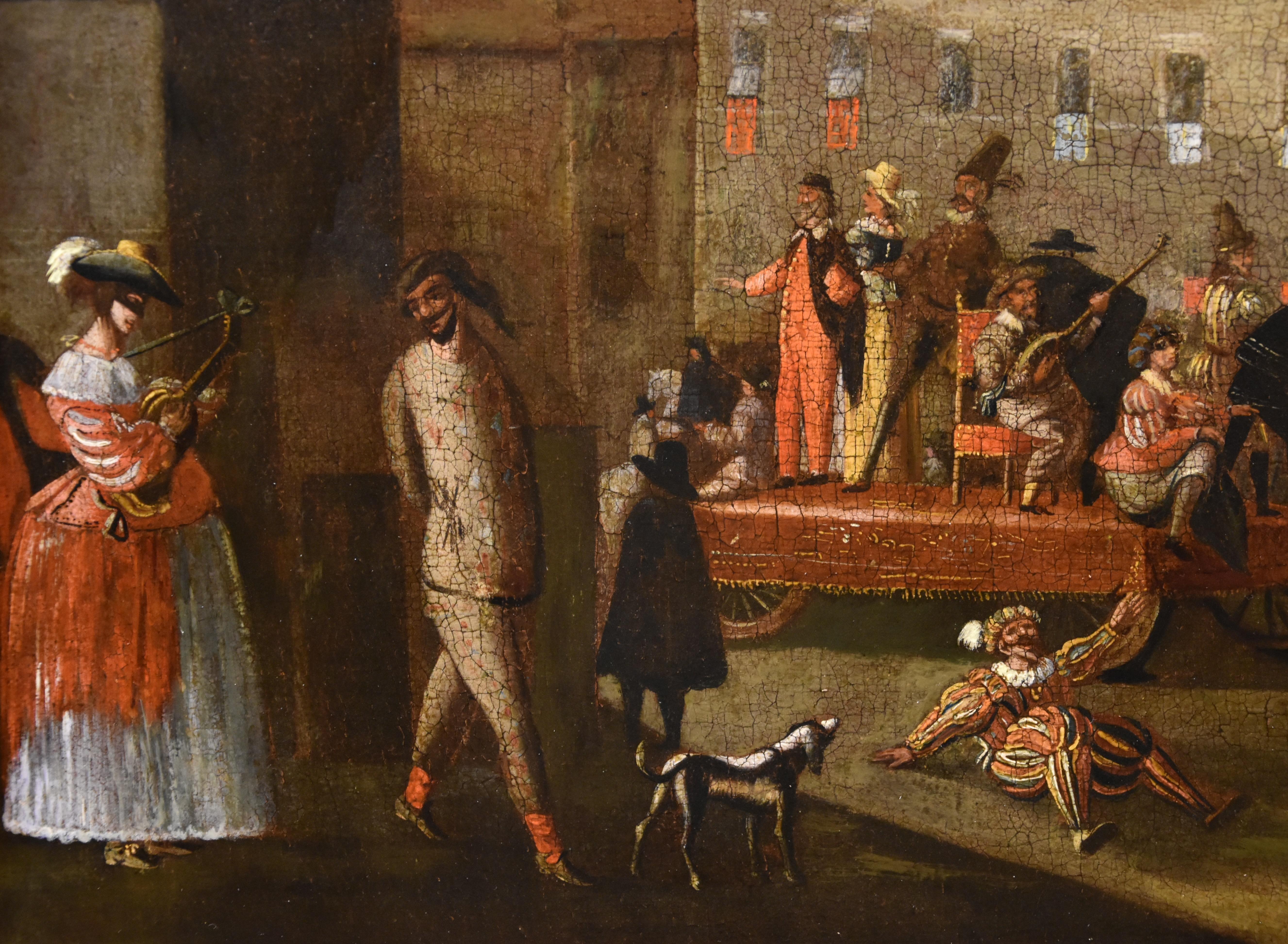 Carnaval Roma Colonna plaza Cerquozzi Siglo XVII Pintura Óleo sobre lienzo Italia en venta 11