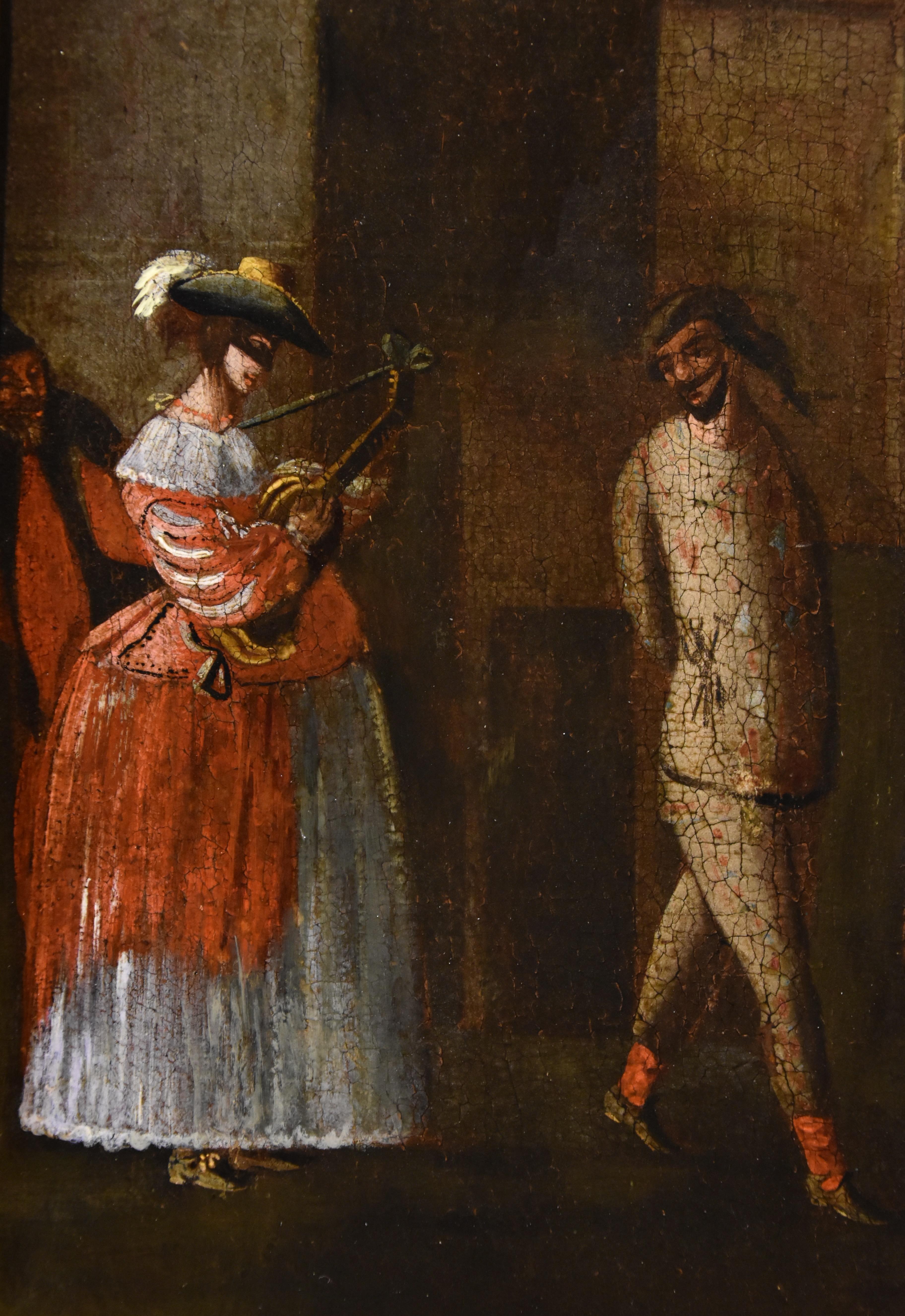 Carnaval Roma Colonna plaza Cerquozzi Siglo XVII Pintura Óleo sobre lienzo Italia en venta 12