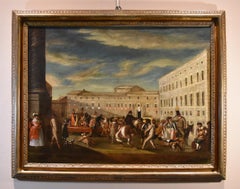 Carnival Rome Colonna square Cerquozzi 17th Century Paint Oil on canvas Italy