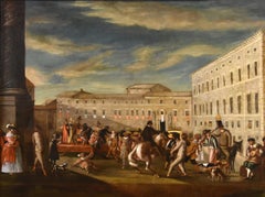 Carnaval Roma Colonna plaza Cerquozzi Siglo XVII Pintura Óleo sobre lienzo Italia