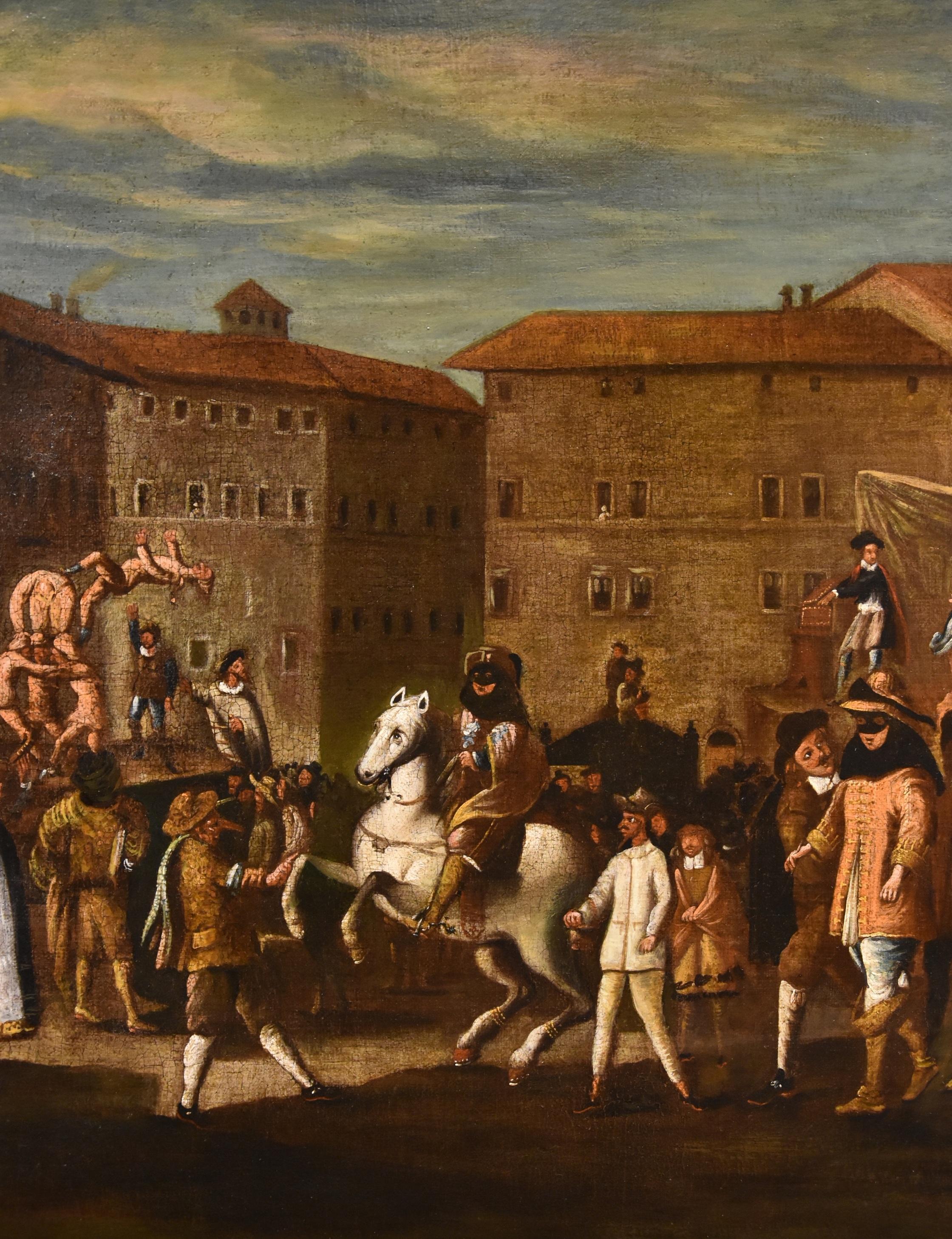 Scena di Carnevale nella Roma del XVII secolo (in Piazza Navona)
Michelangelo Cerquozzi (Roma 1602 - Roma 1660) laboratorio

Scuola romana dei bamboccianti (metà del XVII secolo)

Olio su tela
74 x 96 cm. - Incorniciato 88 x 110 cm.

Ambientato in