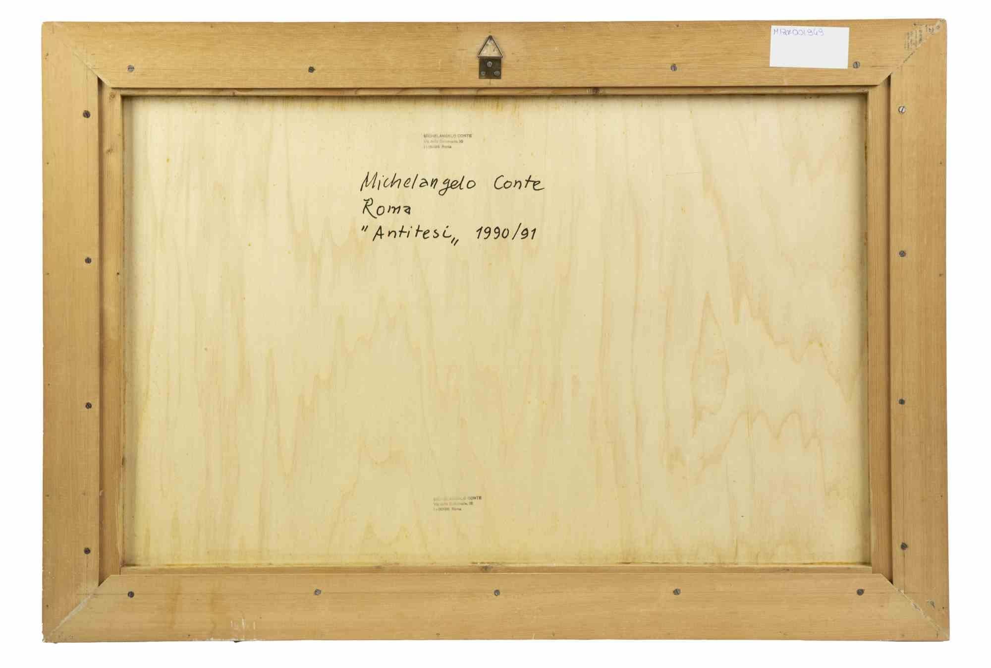 Antithesis – Mischtechniken von Michelangelo Conte – 1990 im Angebot 1