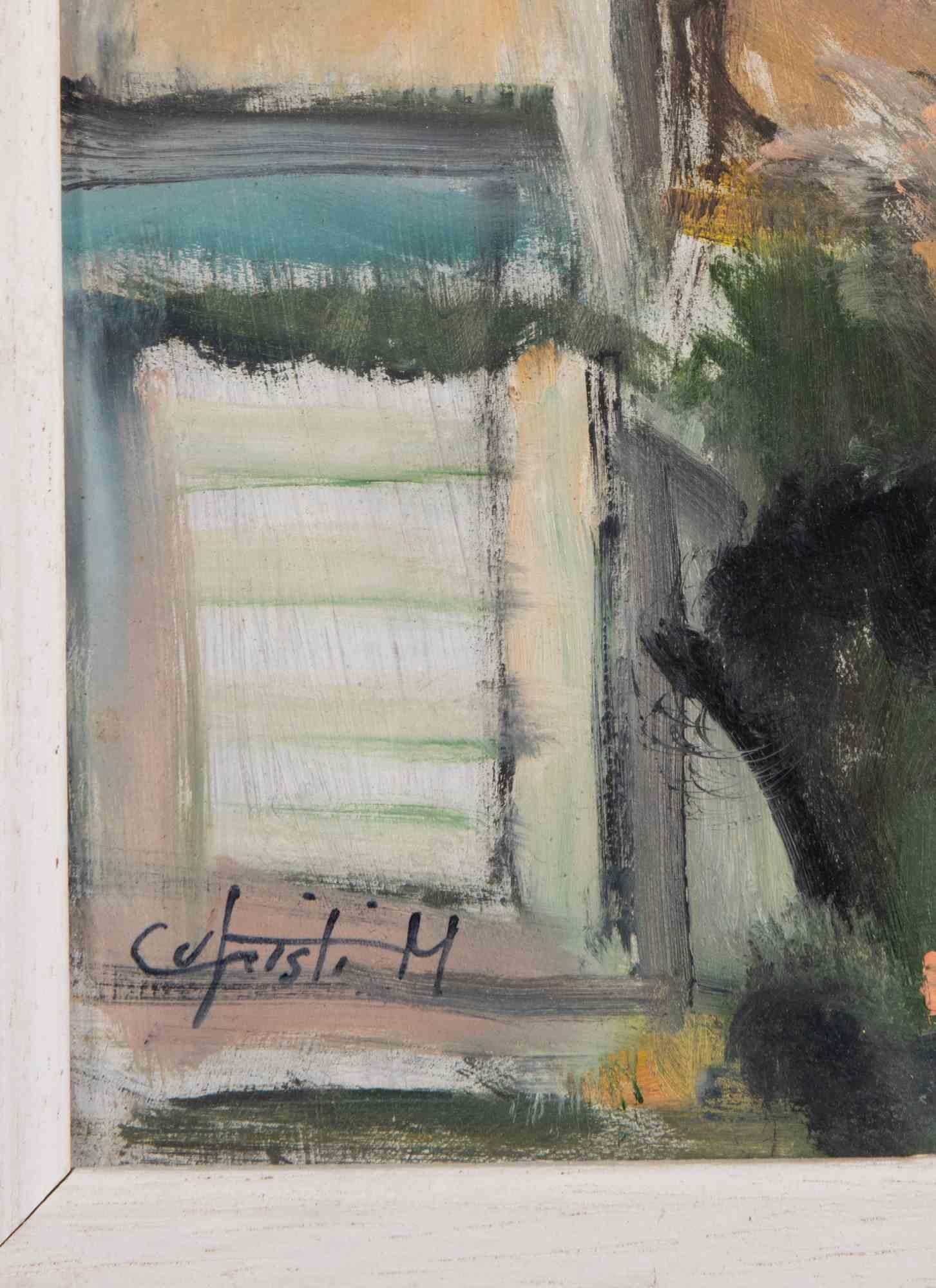 Avant la tempête - Peinture à l'huile de Michelangelo Cupisti - années 1990 en vente 2
