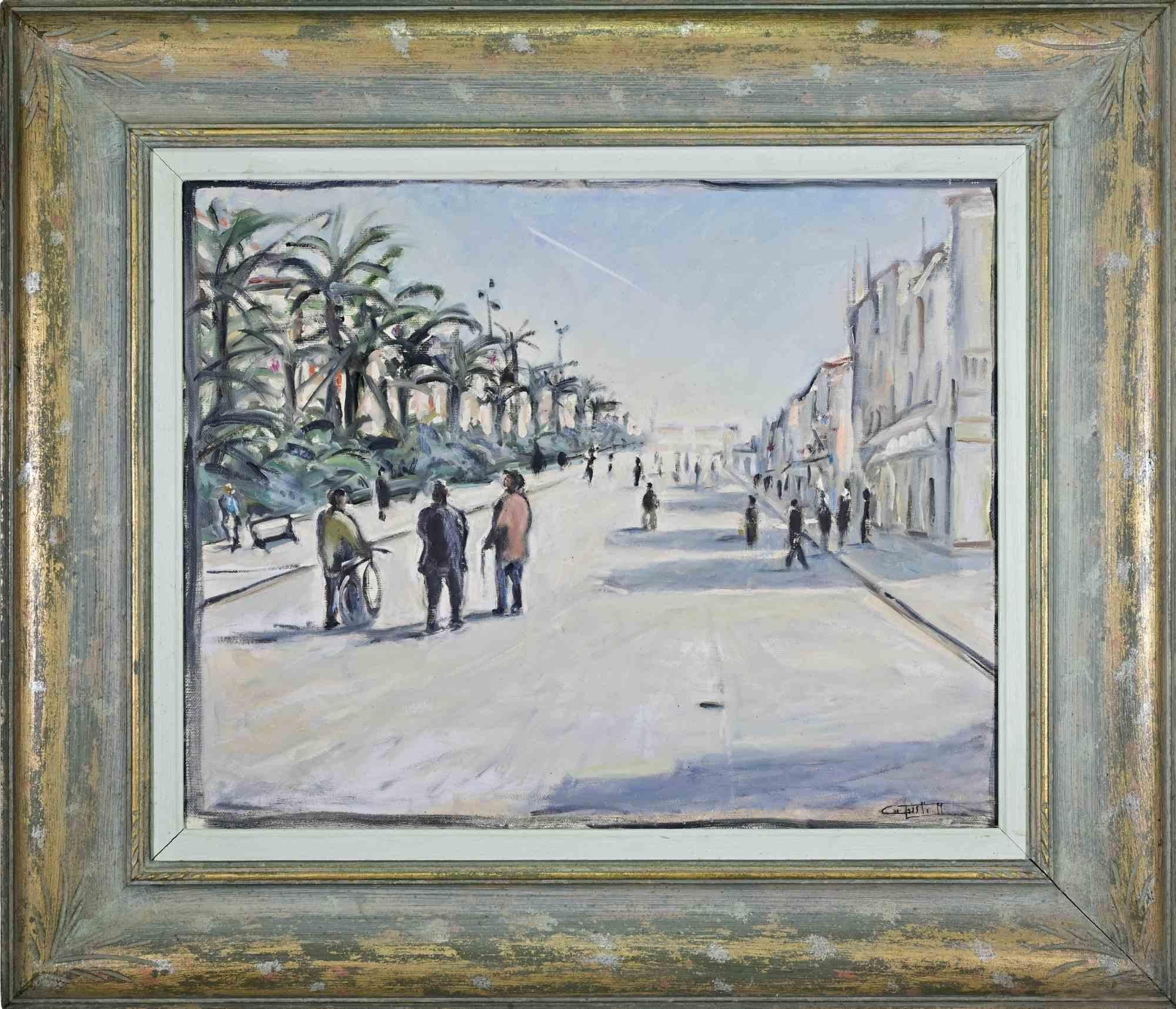 Huile sur toile réalisée par Michelangelo Cupisti (1935-2012) dans les années 1990.

Main signée en bas à droite. Signé et titré à la main au dos.

Comprend un cadre en bois Coeval cm. 71x61.

Très bon état.