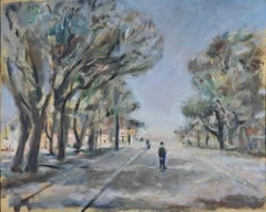 View of Viareggio - Oil Painting by Michelangelo Cupisti - 1990s