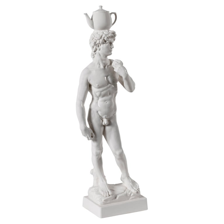 Michelangelo David Ceramic Sculpture by Andrea Salvatori, Italy,  Contemporary For Sale at 1stDibs