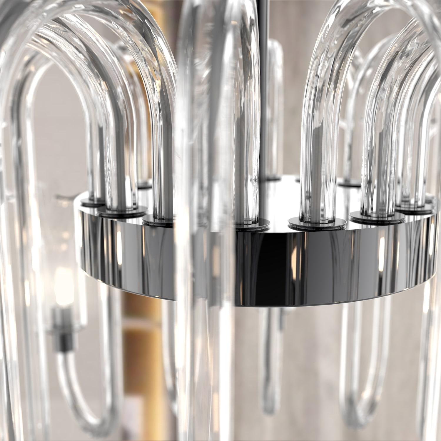 MICHELANGELO Lampadario Design Italiano – Vetro di Murano, Fino a 16 Luci en venta 6