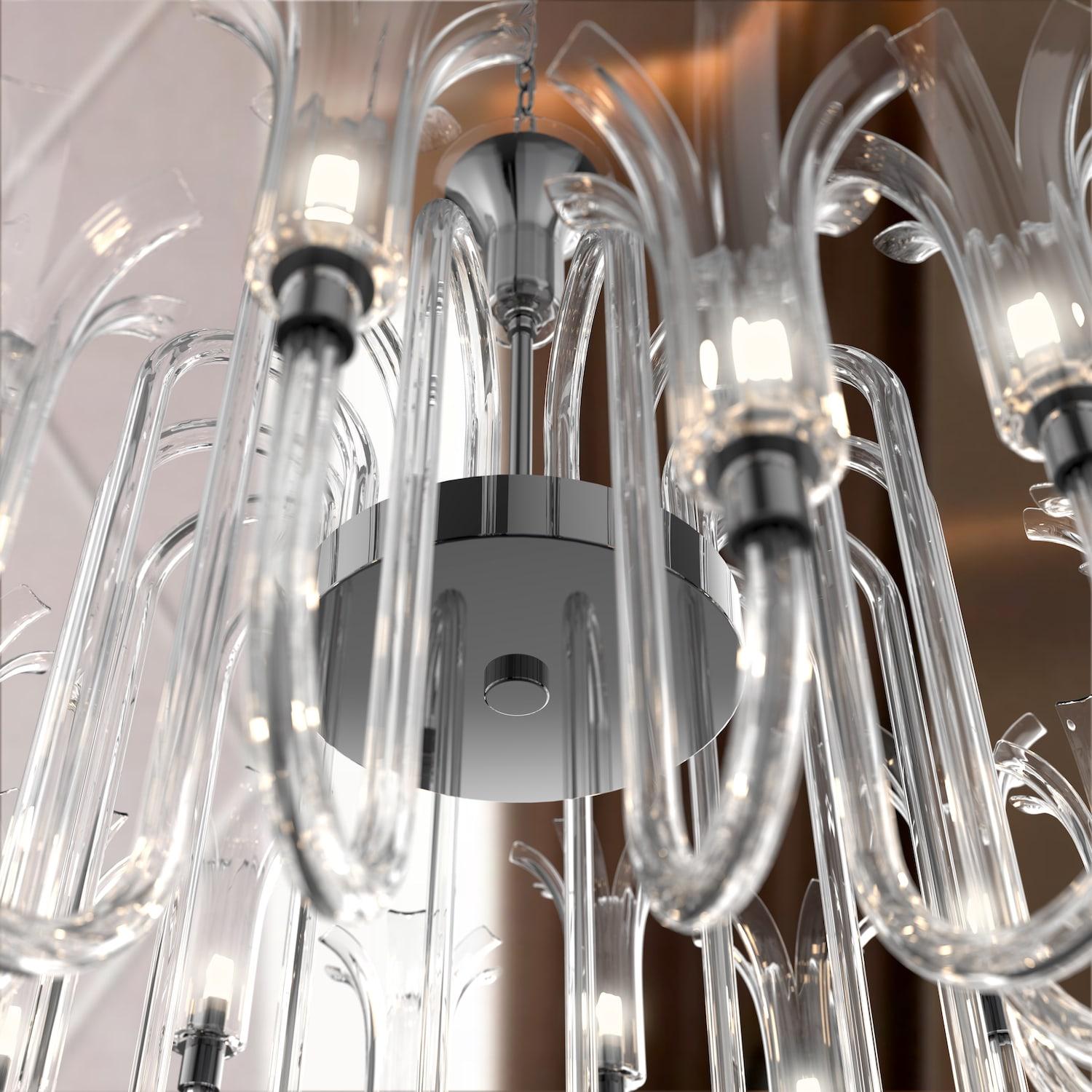 MICHELANGELO Lampadario Design Italiano – Vetro di Murano, Fino a 16 Luci en venta 2
