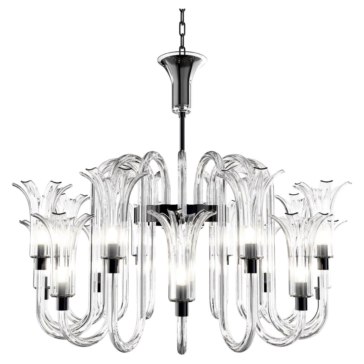 MICHELANGELO Lampadario Design Italiano – Vetro di Murano, Fino a 16 Luci