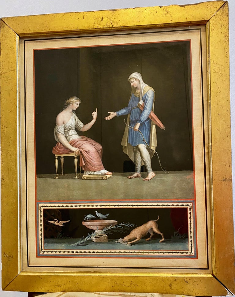 Michelangelo Maestri '1741 Rom 1812' Gouache auf Papier im Angebot bei