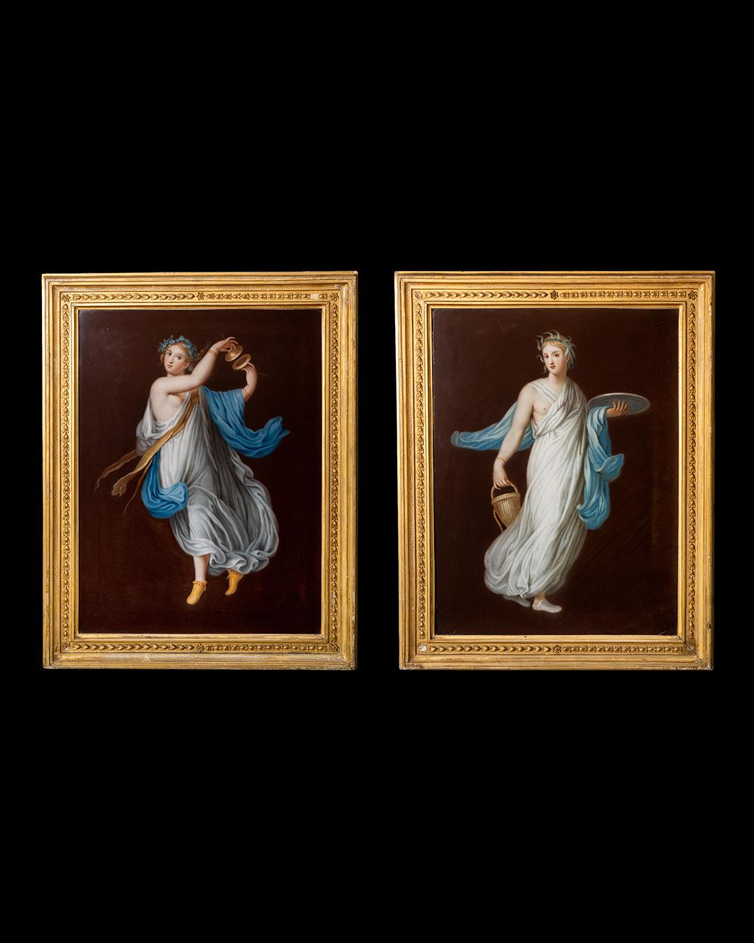 Michelangelo Maestri Figurative Painting – Die Clumber Maestris: Ein Bacchantinnen-Paar