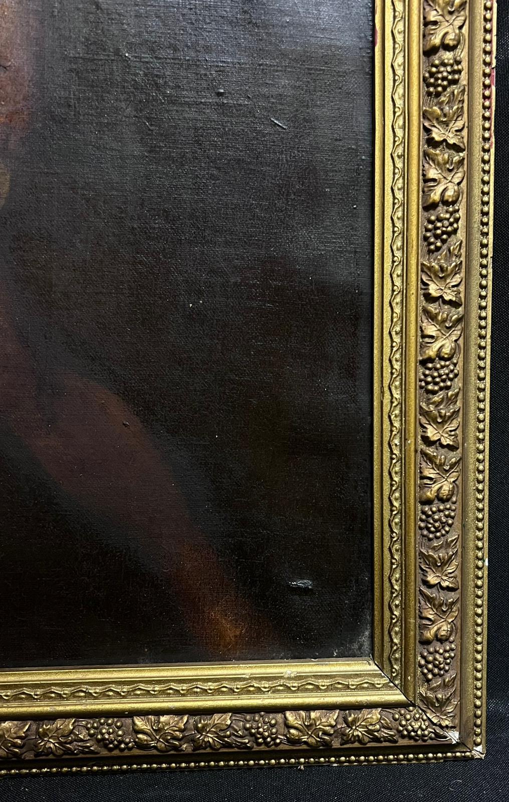 Italienischer alter Meister des frühen 17. Jahrhunderts, halbakt, Mann mit Dagger, Ölgemälde (Alte Meister), Painting, von Michelangelo Merisi da Caravaggio