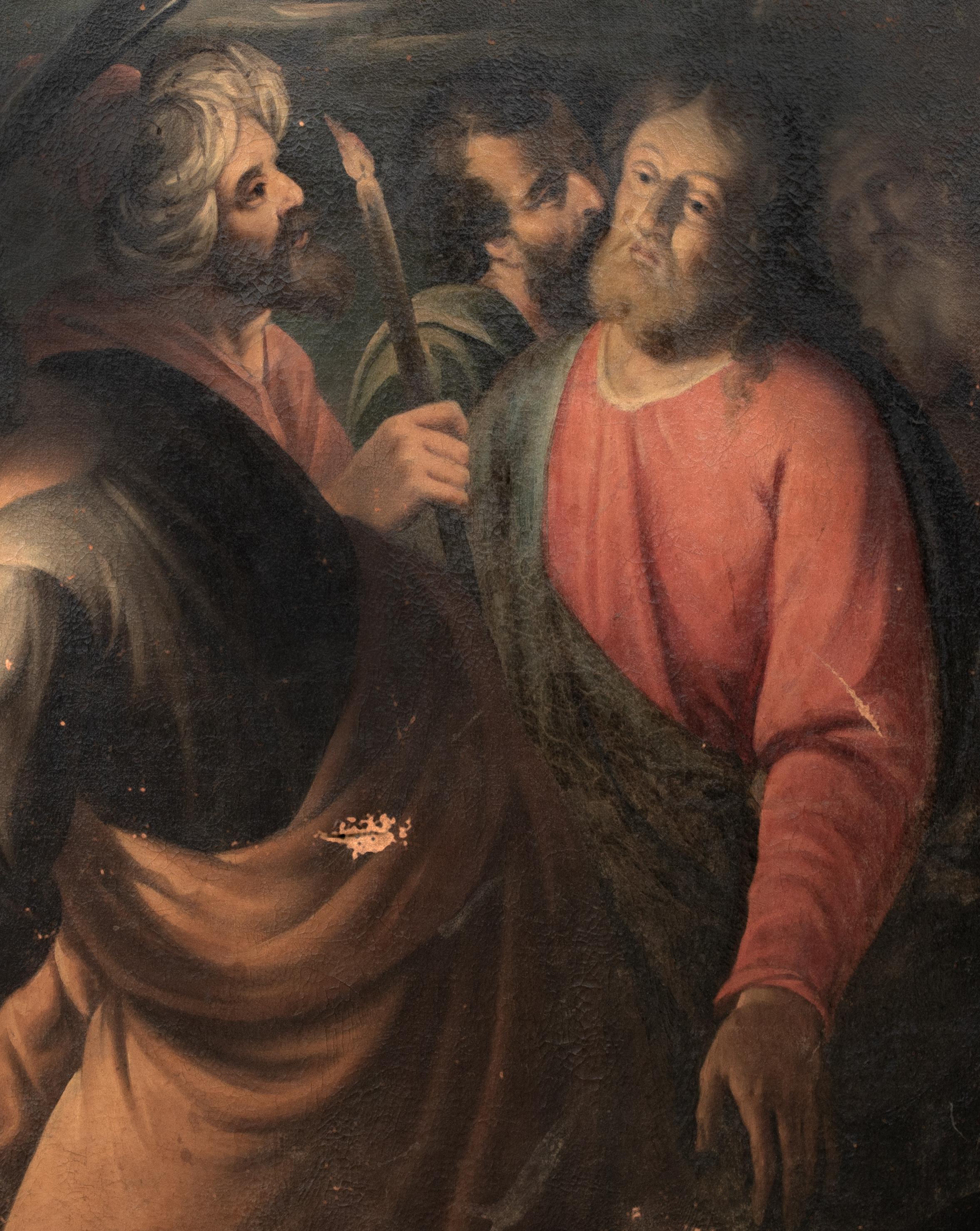 Saint Peter schneidet das Ohr des Malchus, 17. Jahrhundert  Schule von CARAVAGGIO 6