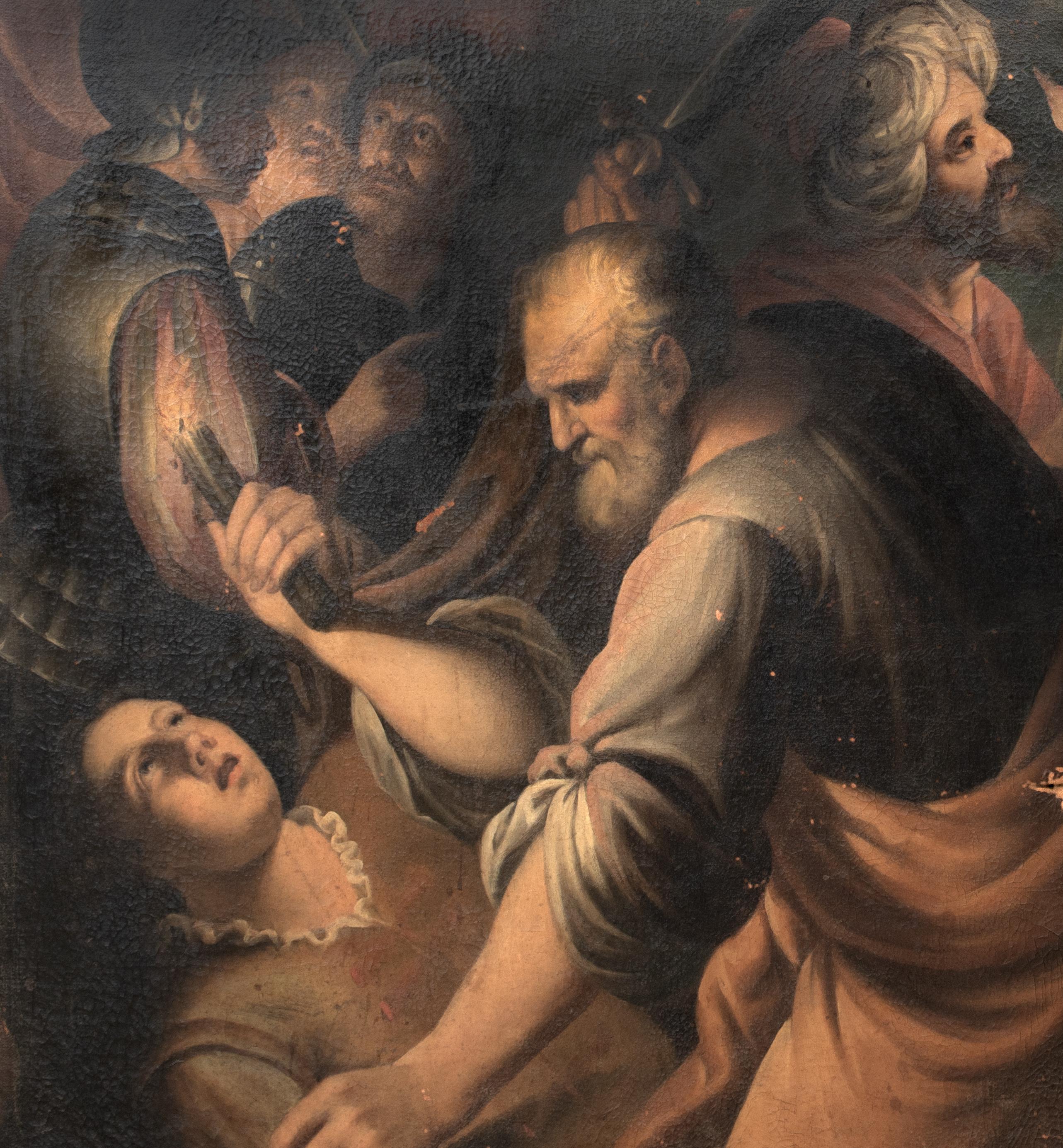 Saint Peter schneidet das Ohr des Malchus, 17. Jahrhundert  Schule von CARAVAGGIO 2