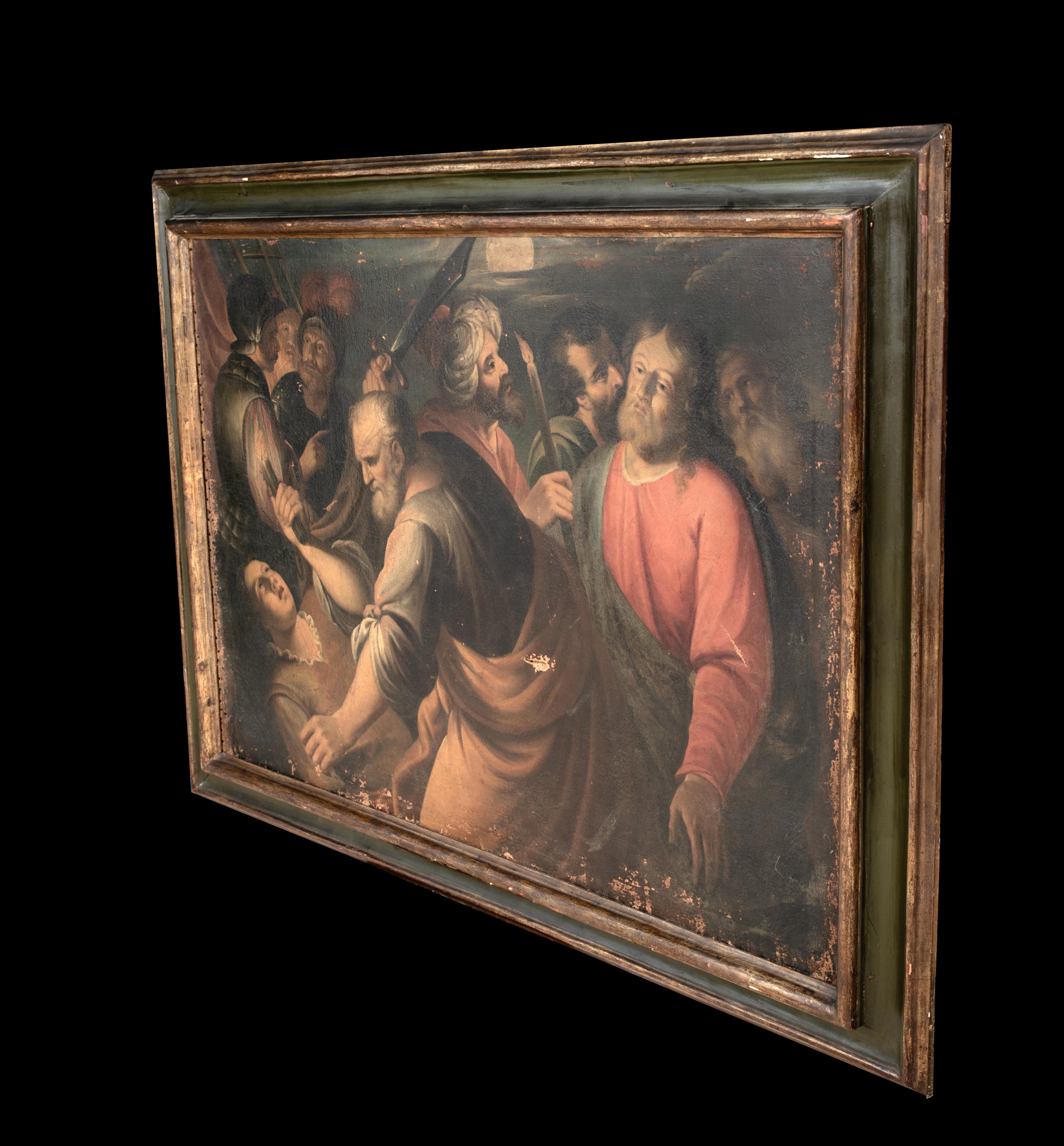 Saint Peter schneidet das Ohr des Malchus, 17. Jahrhundert  Schule von CARAVAGGIO 4