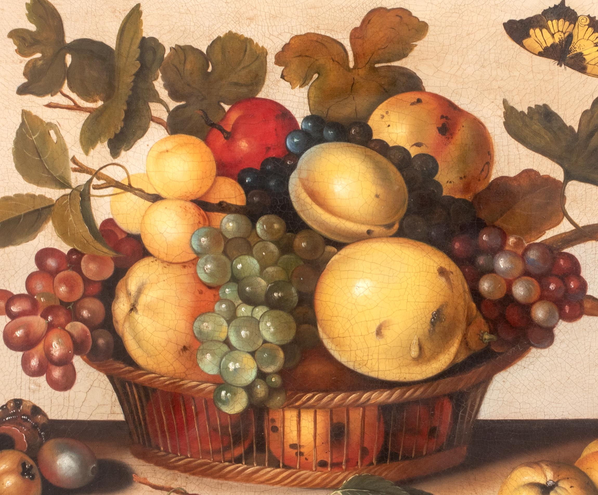 Nature morte aux fruits dans une corbeille, 17e siècle

suiveur du Caravage (1571-1610)

Grande nature morte de l'école italienne du XVIIe siècle représentant des fruits dans un panier, huile sur toile. Étude italienne ancienne d'excellente qualité