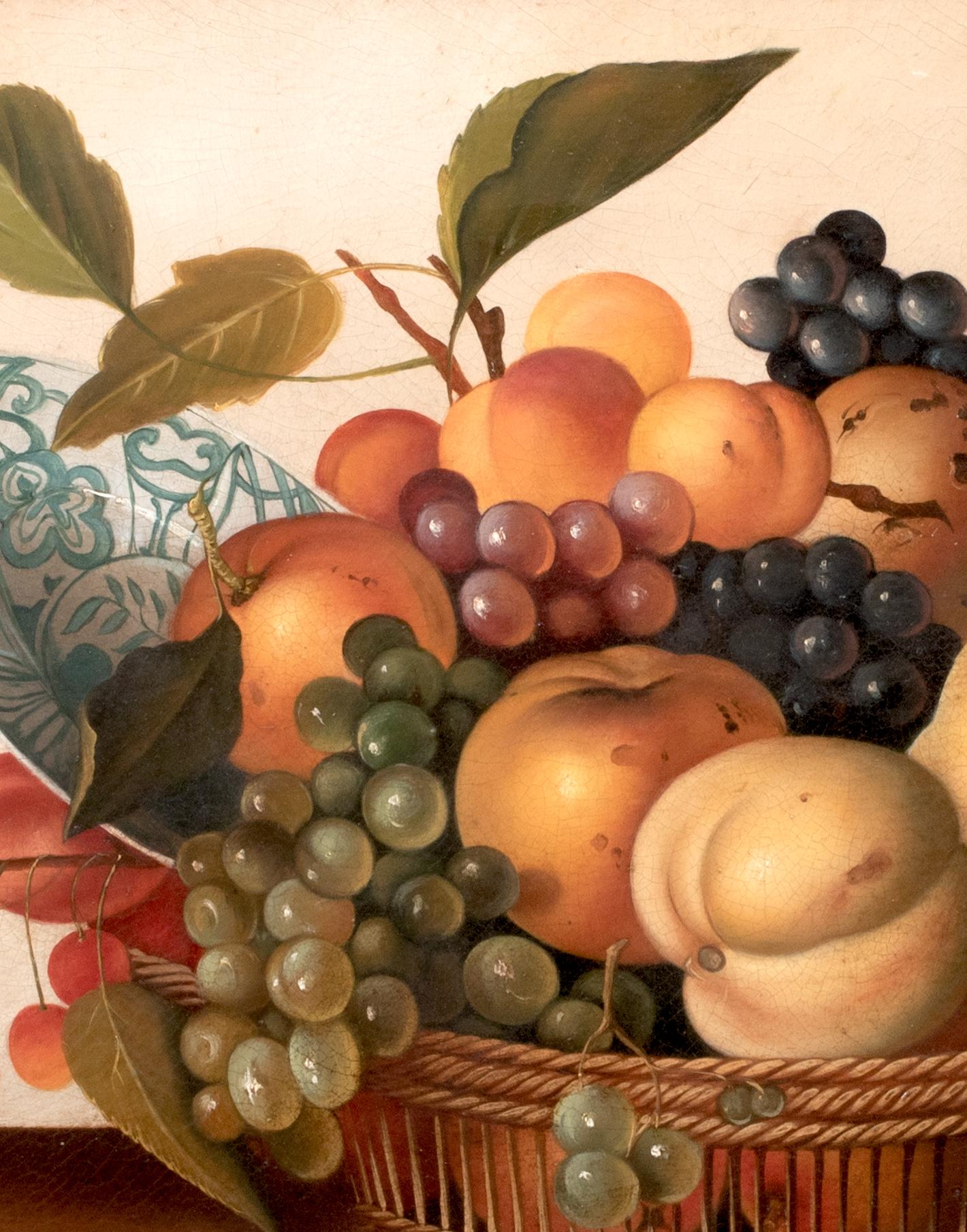Still Life of Fruit In A Basket, 17th Century follower of Caravaggio (1571-1610) 1