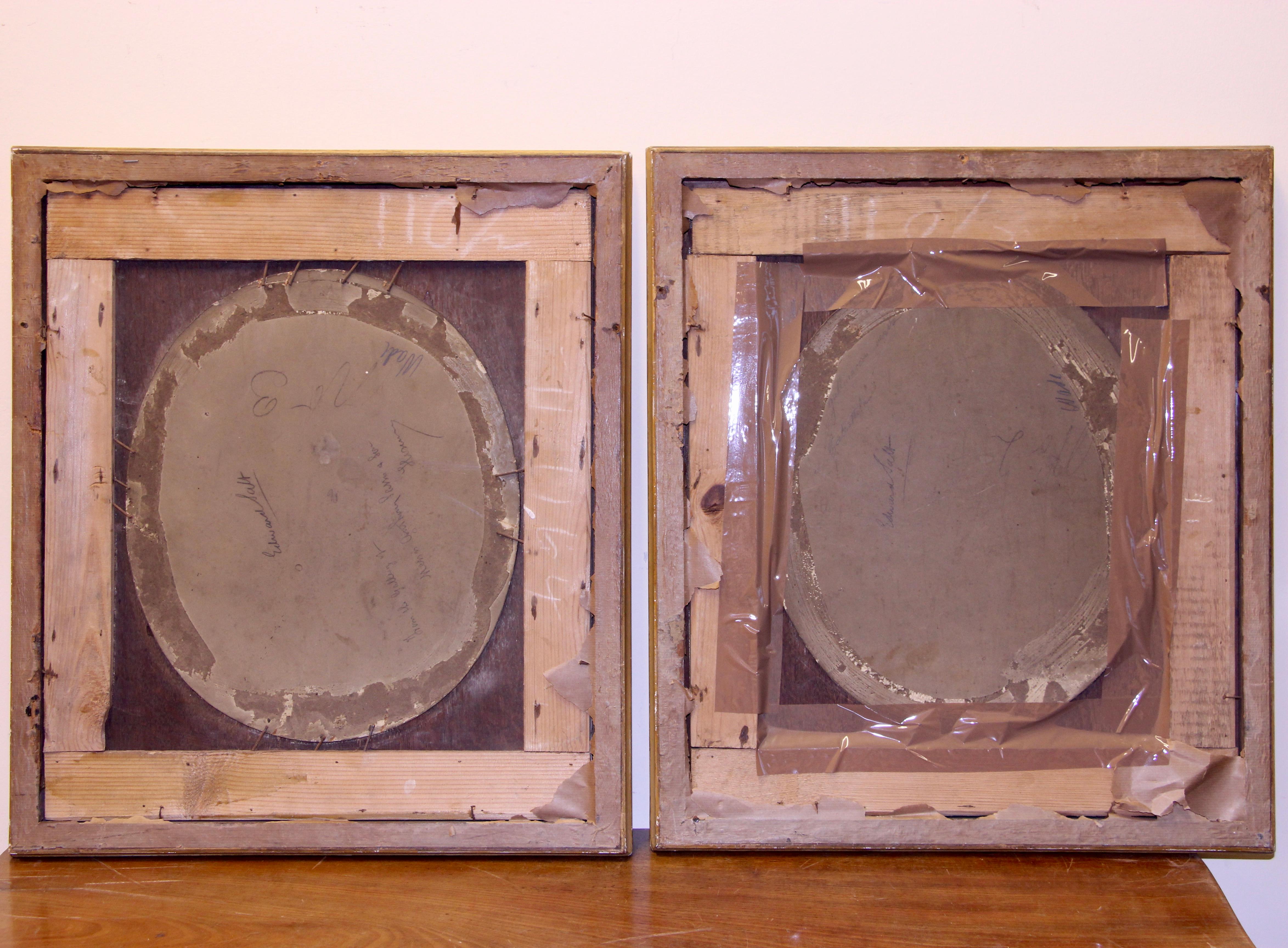 Pair of Bird Still Lifes 1871 by Michelangelo Meucci, Oil on Cardboard For Sale 10