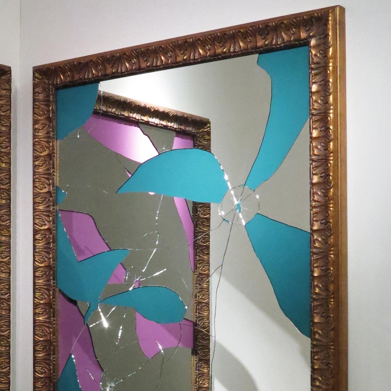 Mirror, gilded wood
2 elements, 180 x 120 cm each