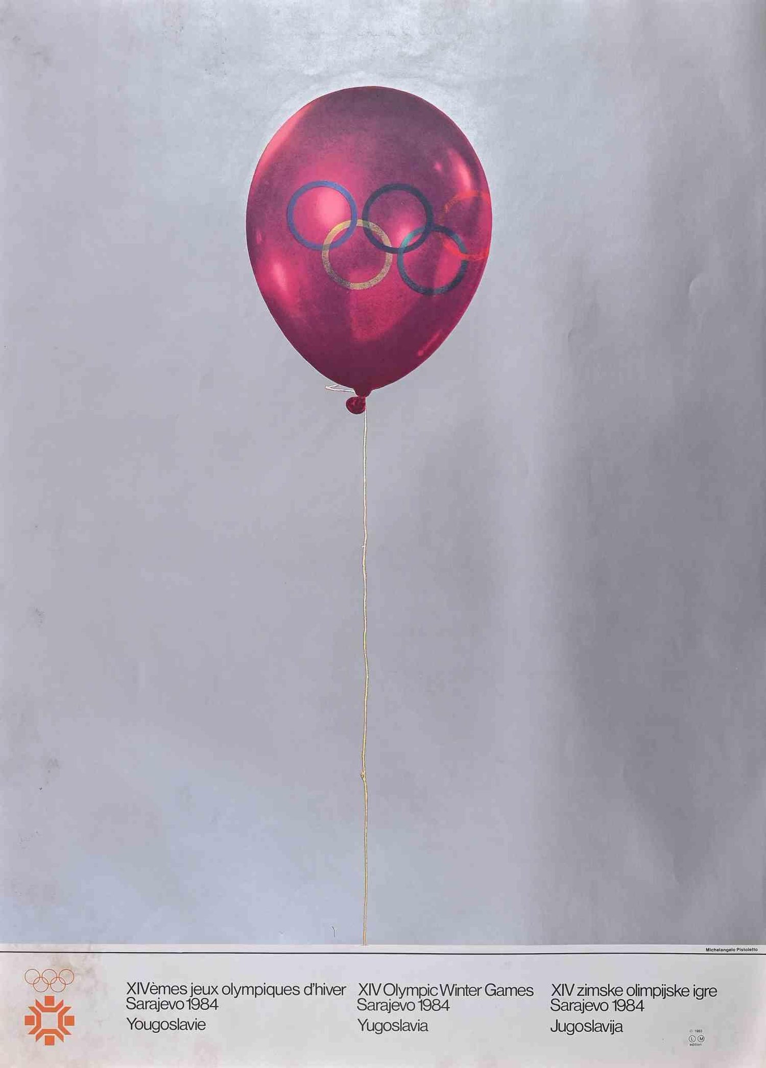 Michelangelo Pistoletto - Olympic Balloons – Screen Print on Aluminium by  M. Pistoletto - 1984 For Sale at 1stDibs | olympic rings balloons
