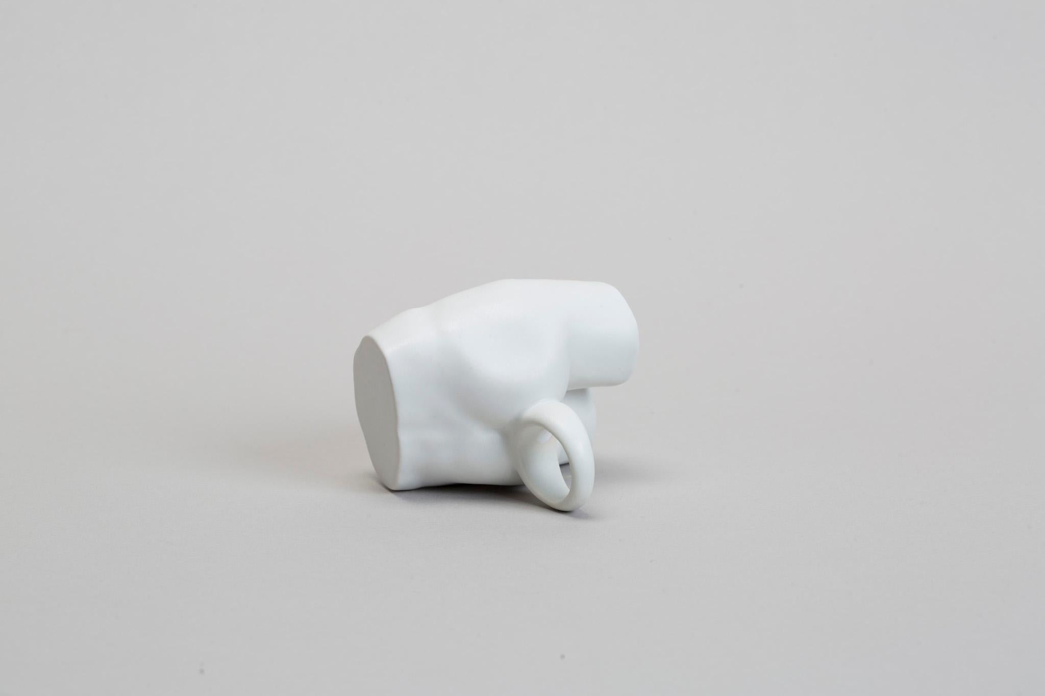 Glazed Michelangelo Prèt-a-porter Ceramic Sculptural Ring Contemporary For Sale