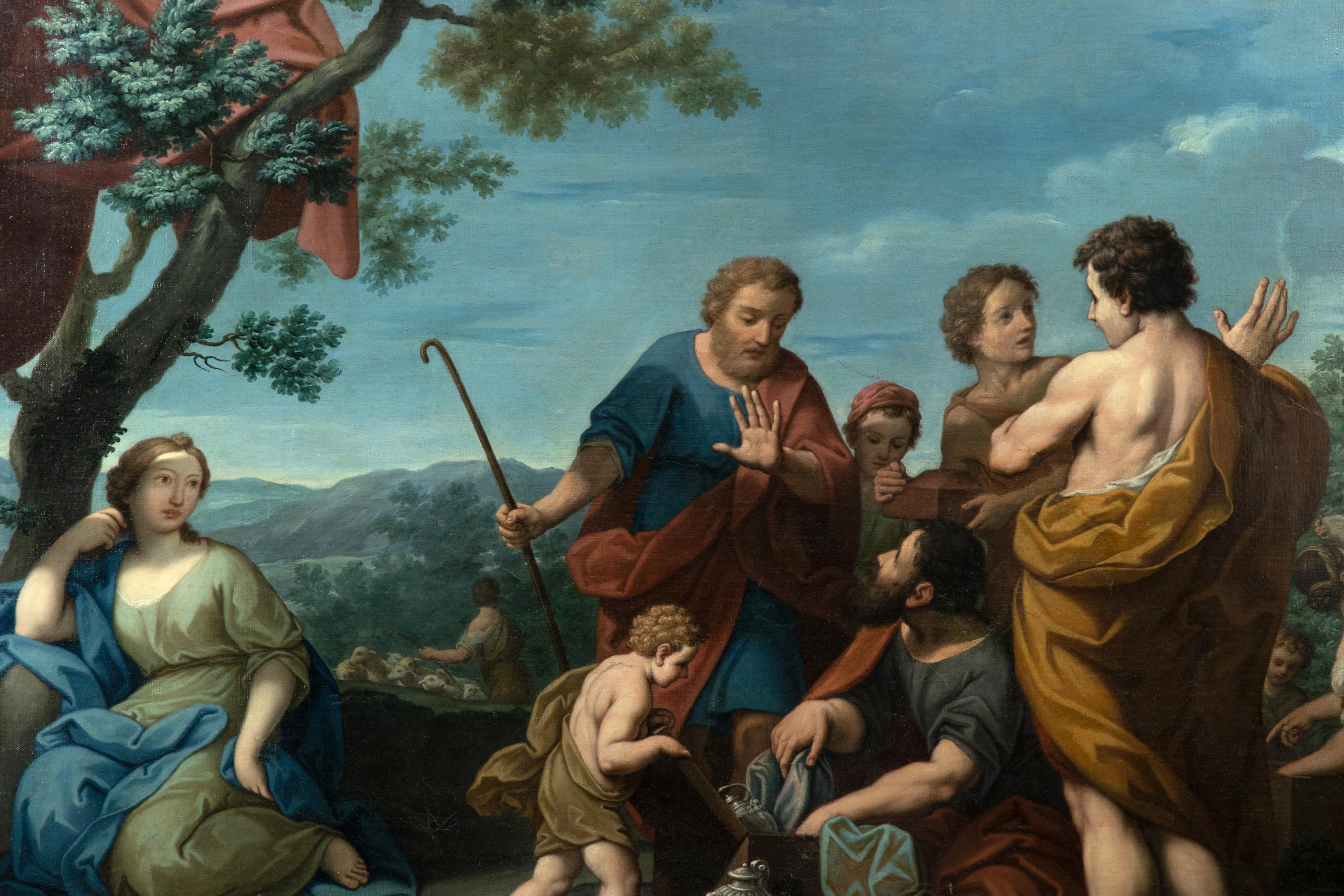 Bucolic Scene - Oil on Canvas Attributed to Michelangelo Ricciolini - 1705 For Sale 1