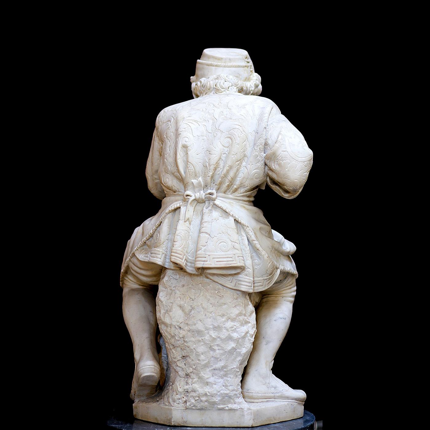 italien Michel-Ange sculptant la tête d'un fauve Sculpture