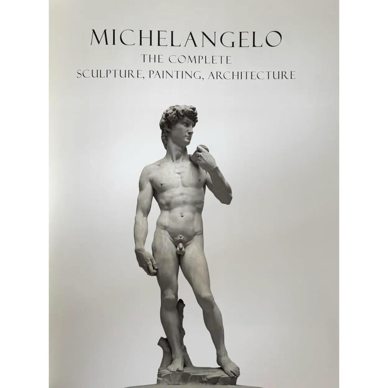Michelangelo - the Complete Sculpture, Painting & Architecture par William E. Wallace. Livre de table à couverture rigide avec jaquette. Première édition publiée en 1998 par Beaux Arts Editions. Imprimé à Hong Kong, illustré, 267 pages.
