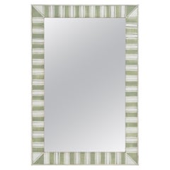 Michelangelo with Green and White Stripes Wall Mirror